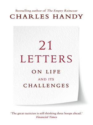 cover image of 21 Letters on Life and Its Challenges